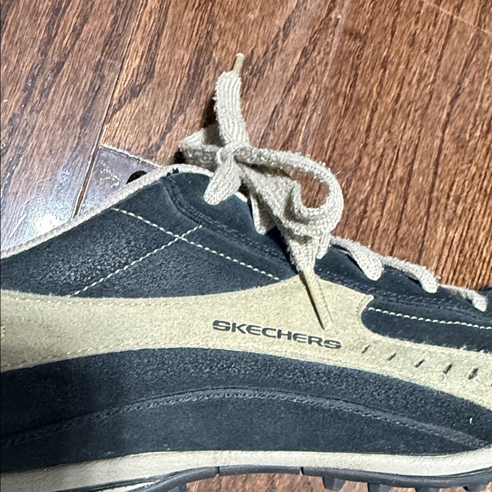 Skechers Navy and Tan Lace-Up Sneakers - Picture 4 of 10